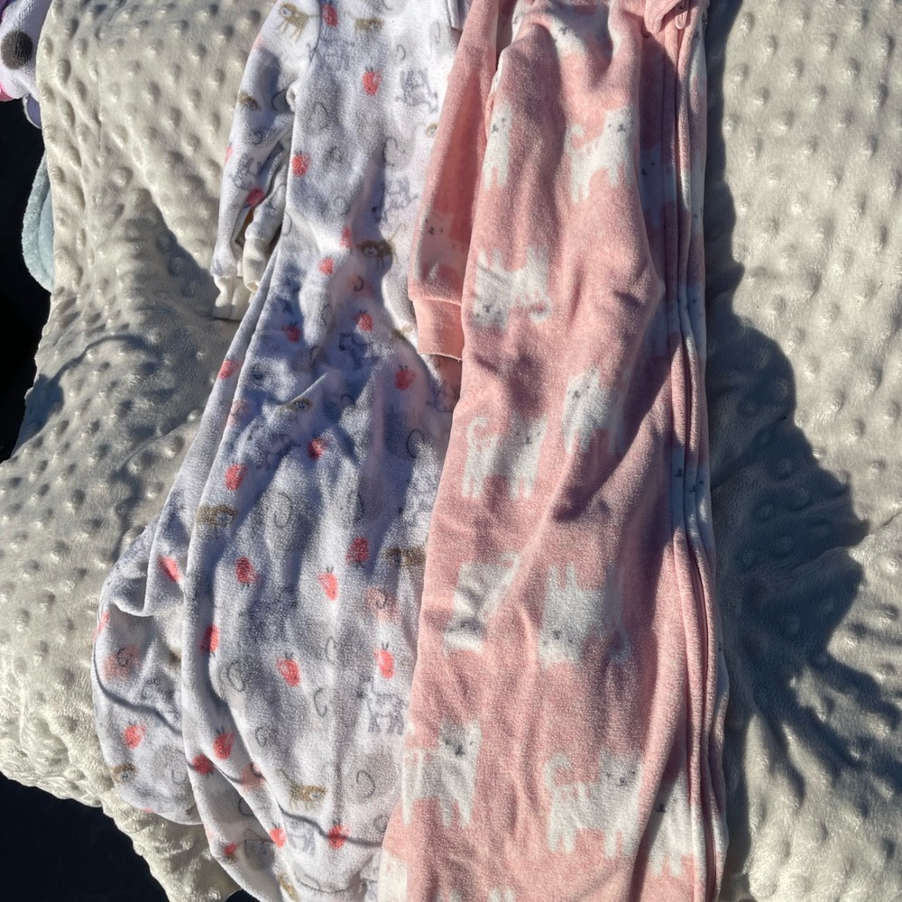 Charming Kids Sleep Sacks with Cat Design - Pink and White
